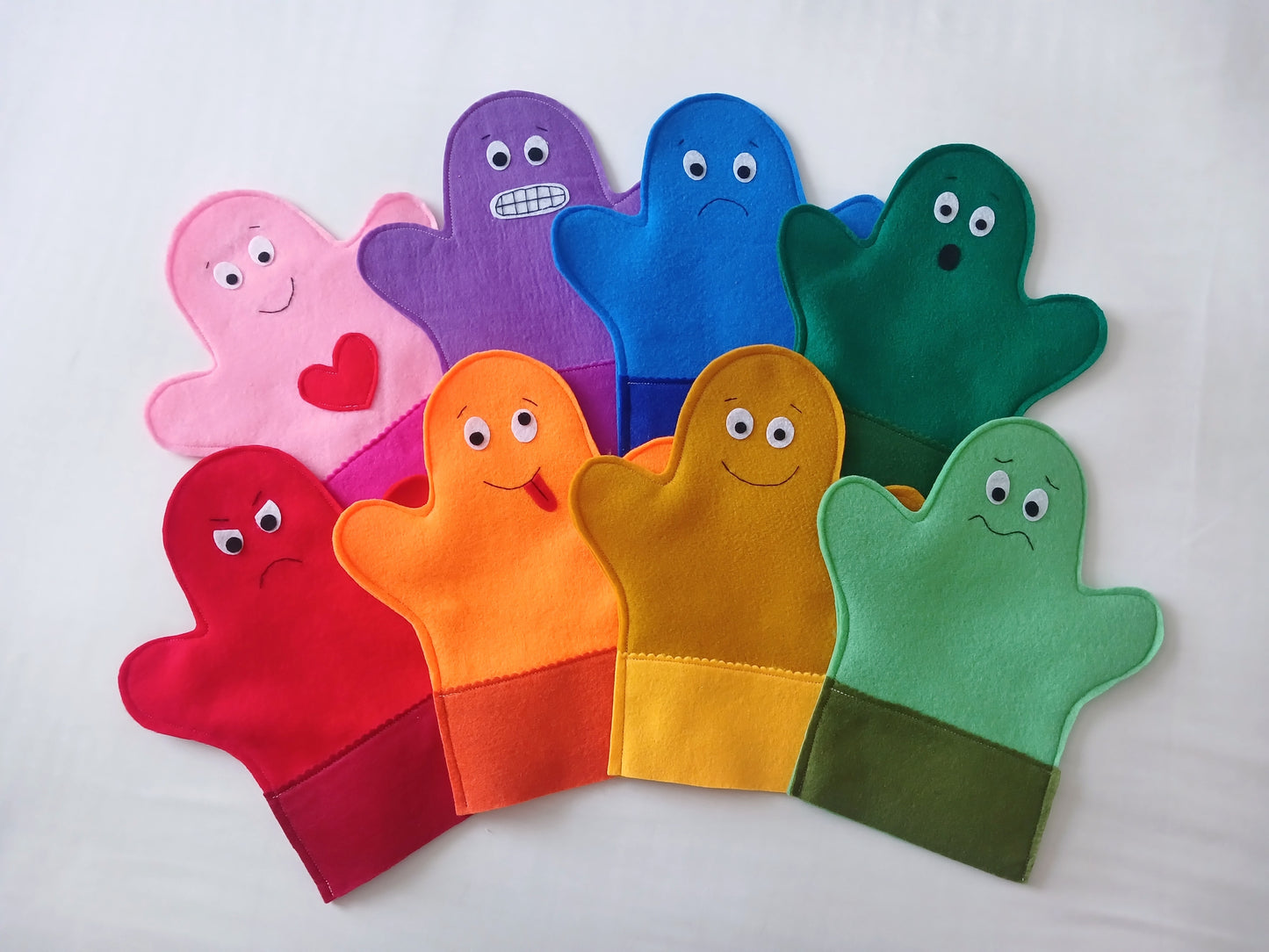Emotions Hand Puppets ‐ Set of 8