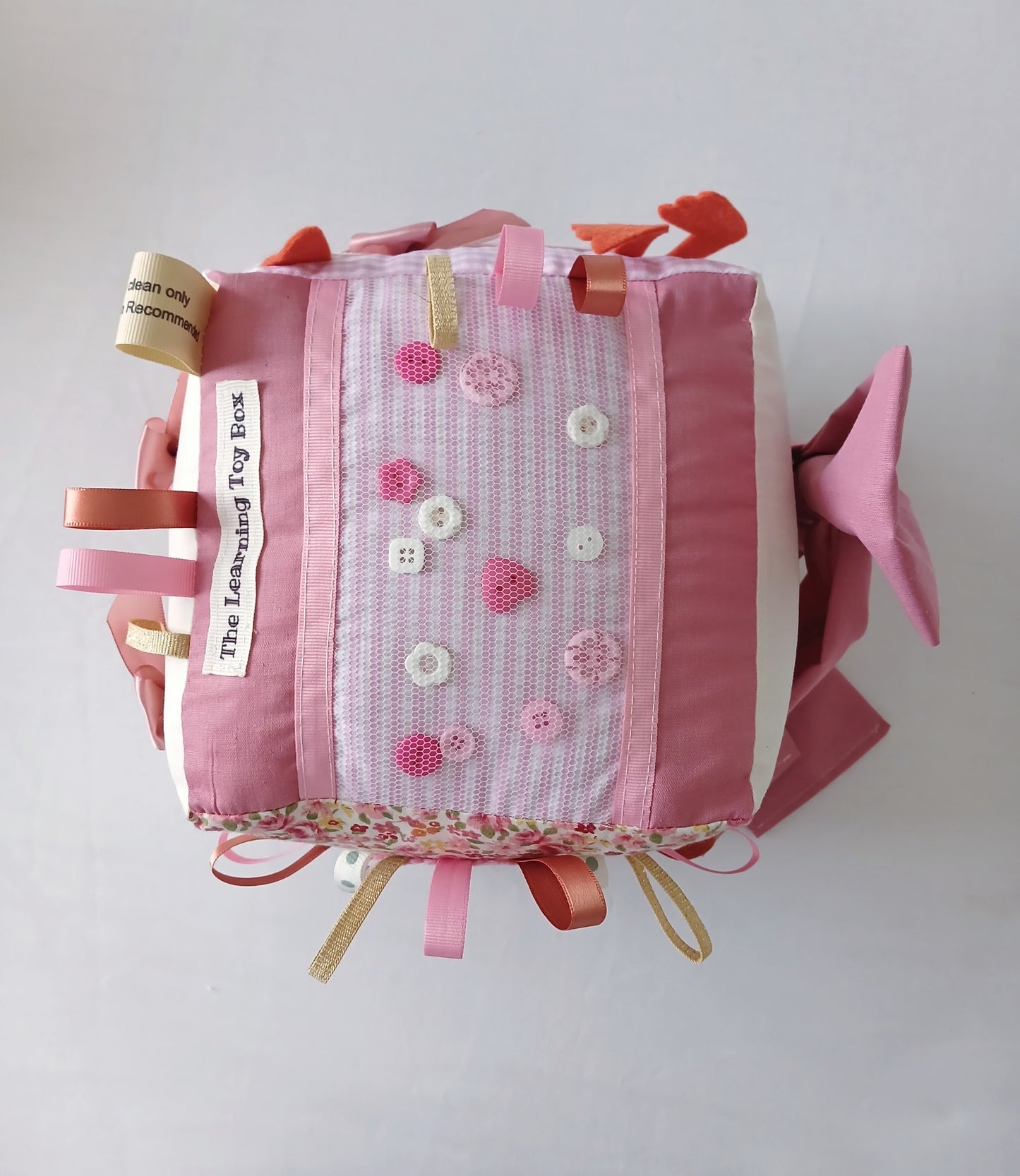 Pink Bows and a Silky Goose Baby Cube