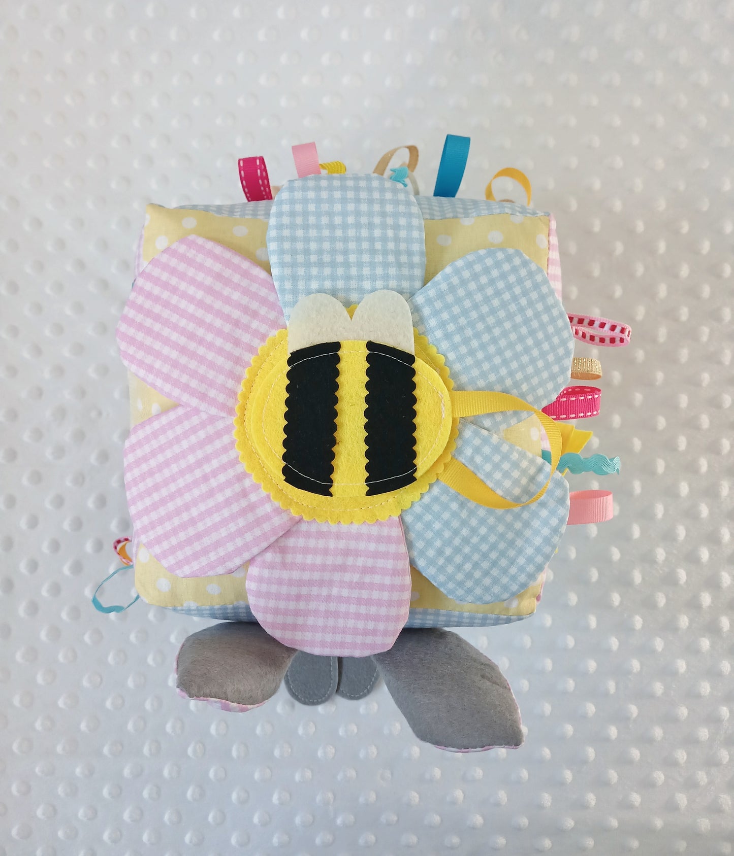 Pink, Yellow, Blue Baby Busy Cube