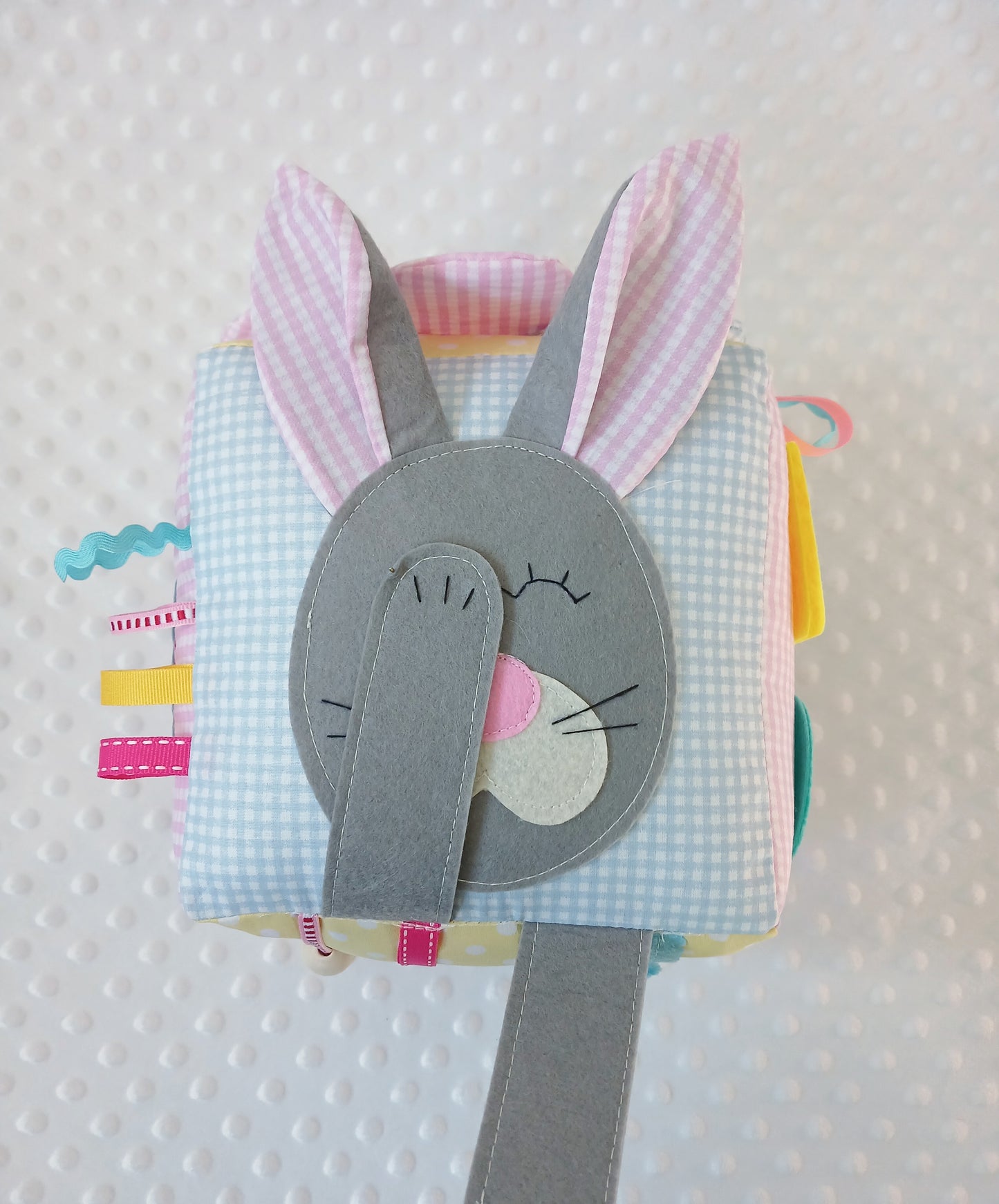 Pink, Yellow, Blue Baby Busy Cube