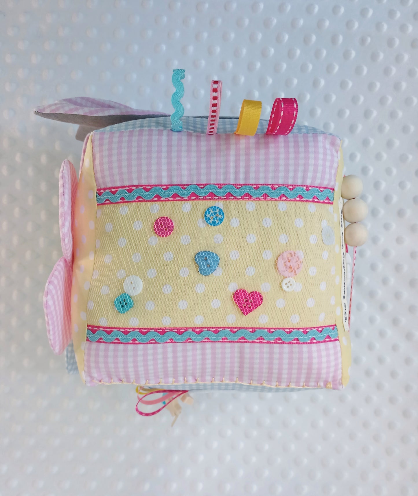 Pink, Yellow, Blue Baby Busy Cube