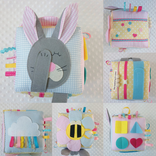 Pink, Yellow, Blue Baby Busy Cube