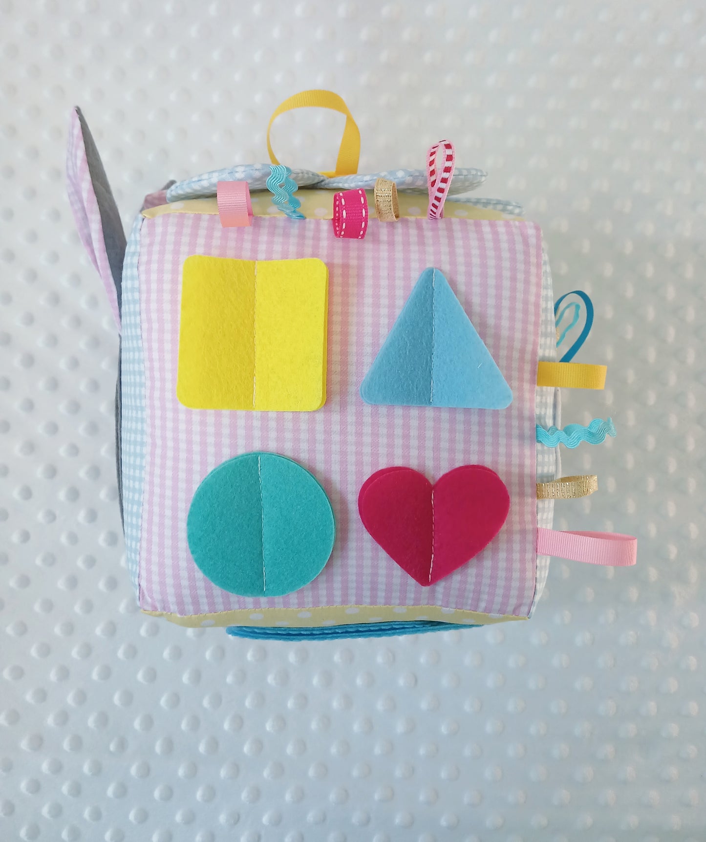 Pink, Yellow, Blue Baby Busy Cube