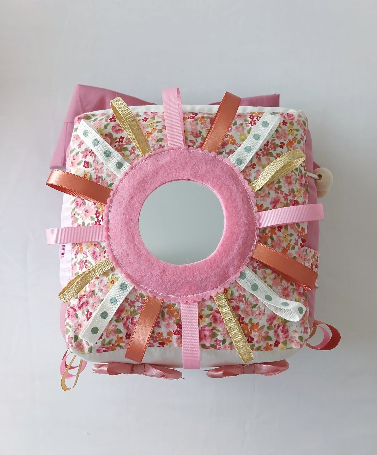 Pink Bows and a Silky Goose Baby Cube