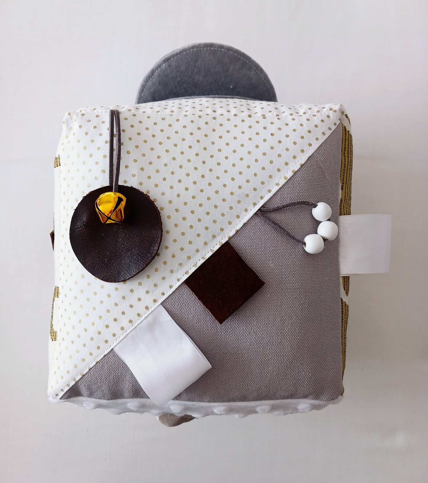 Mustard and Leather Baby Cube