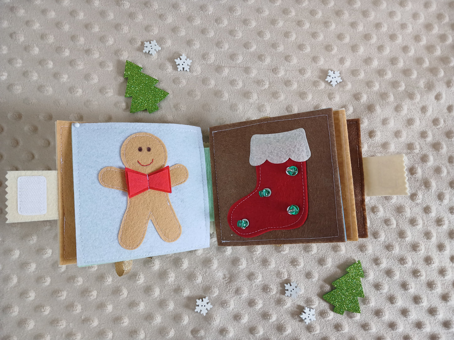 Christmas Baby to Toddler Busy Book - Natural Colours