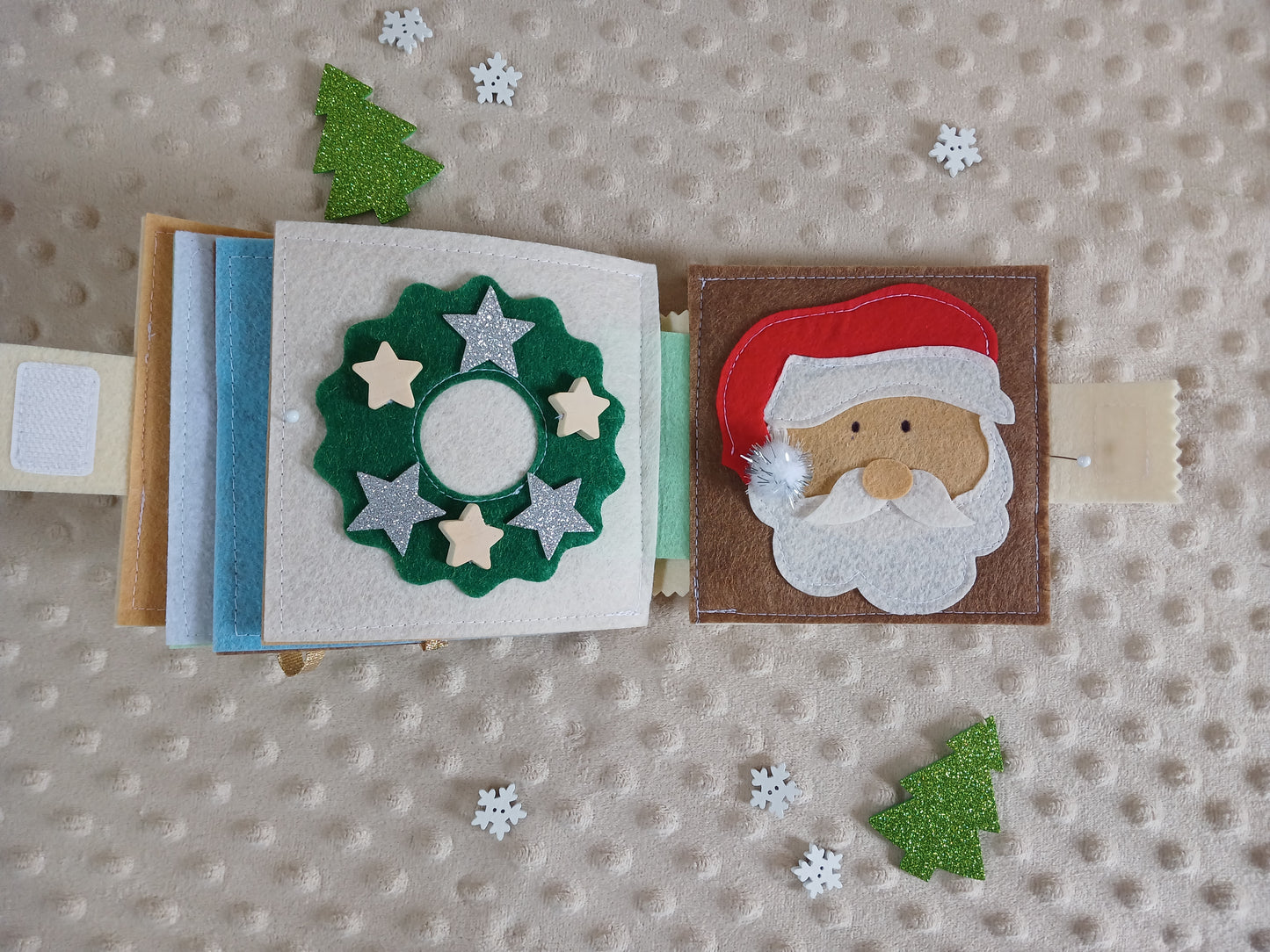 Christmas Baby to Toddler Busy Book - Natural Colours