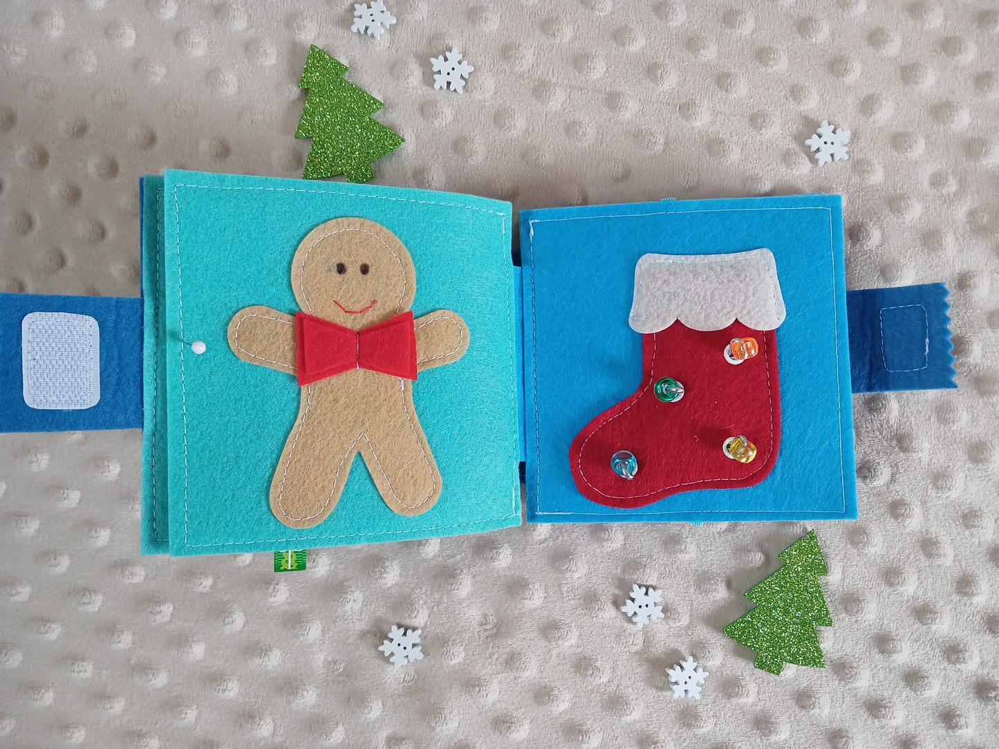 Christmas Baby to Toddler Busy Book - Colourful Tones