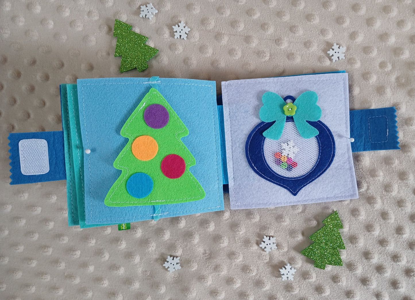 Christmas Baby to Toddler Busy Book - Colourful Tones