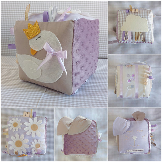 Lilac and Muave Baby Cube