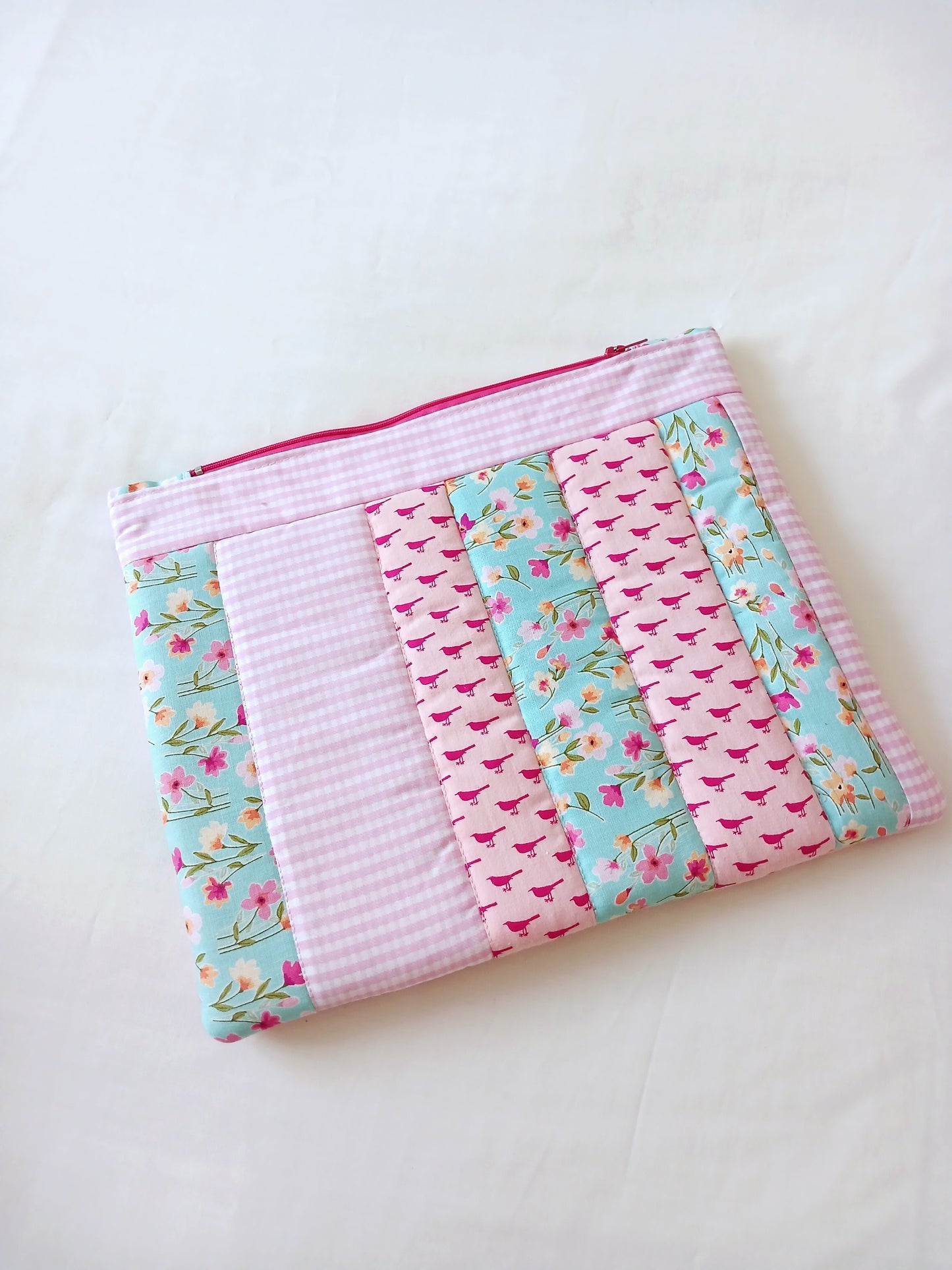 Pink and Blue Zipper Pouch