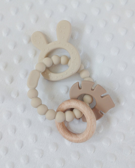 4 Piece Silicone Teether