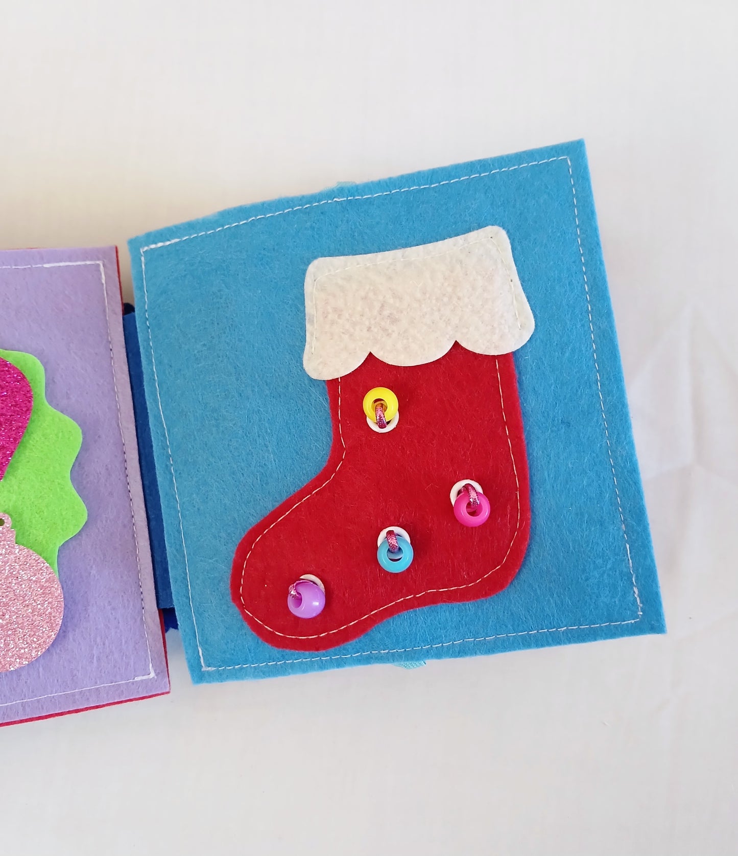Christmas Baby to Toddler Busy Book - Colourful Tones