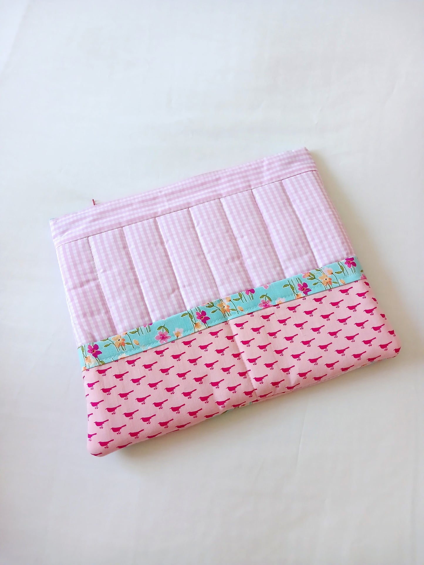 Pink and Blue Zipper Pouch