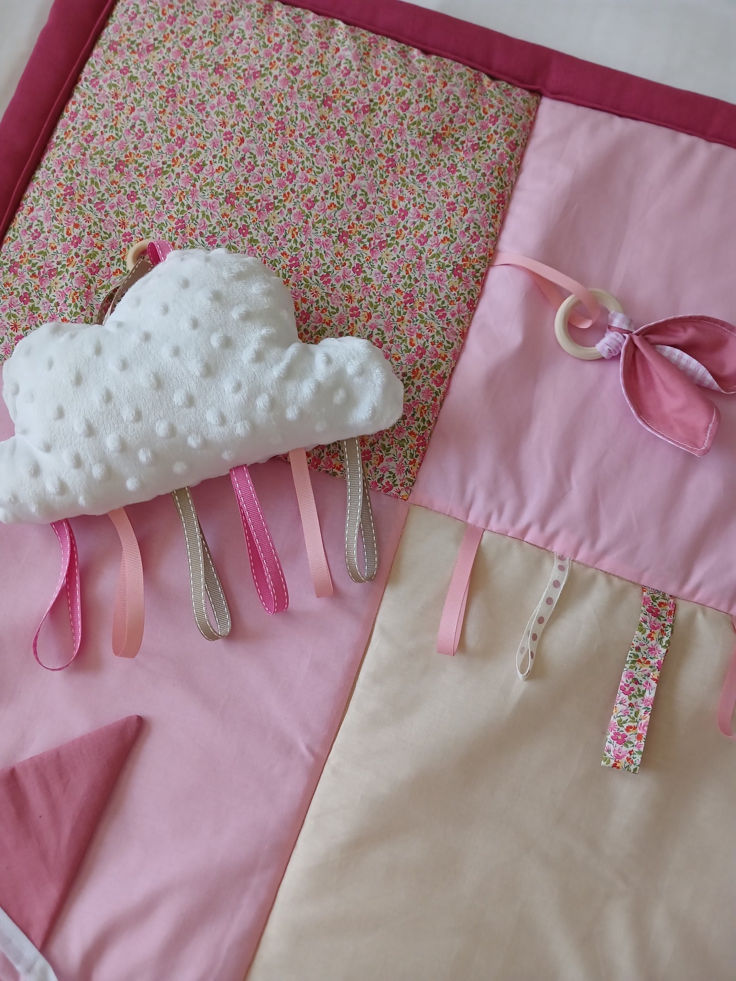 Pink Floral Baby Play Mat