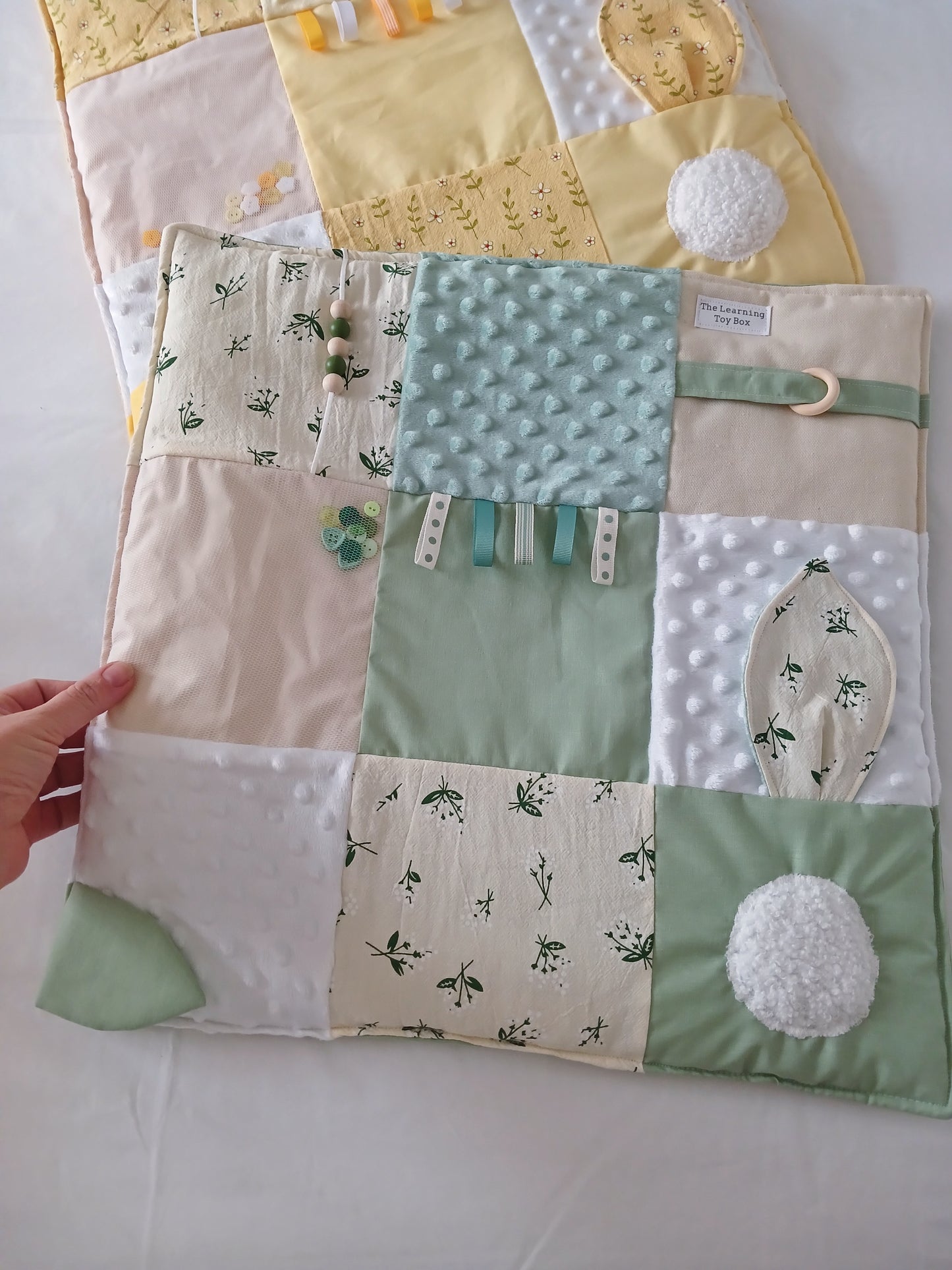 Baby Fidget Quilt - Sage Green