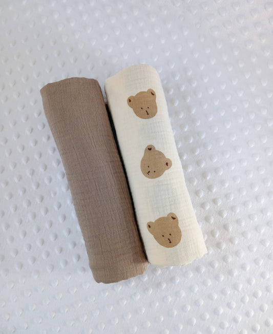 Brown Bear Swaddle Set