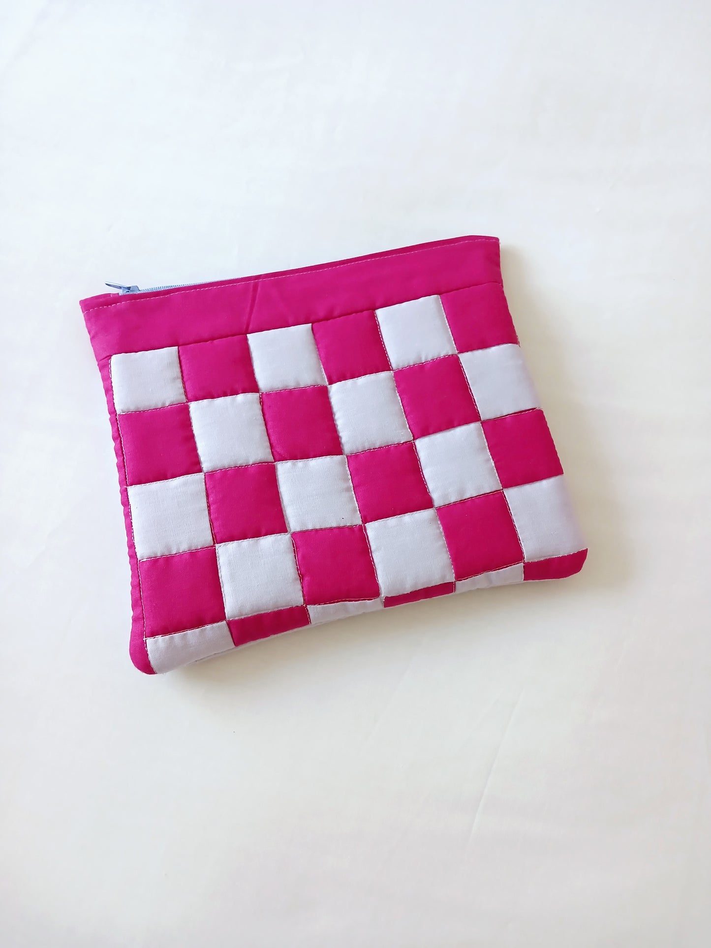 Fuchsia and Lavender Zipper Pouch