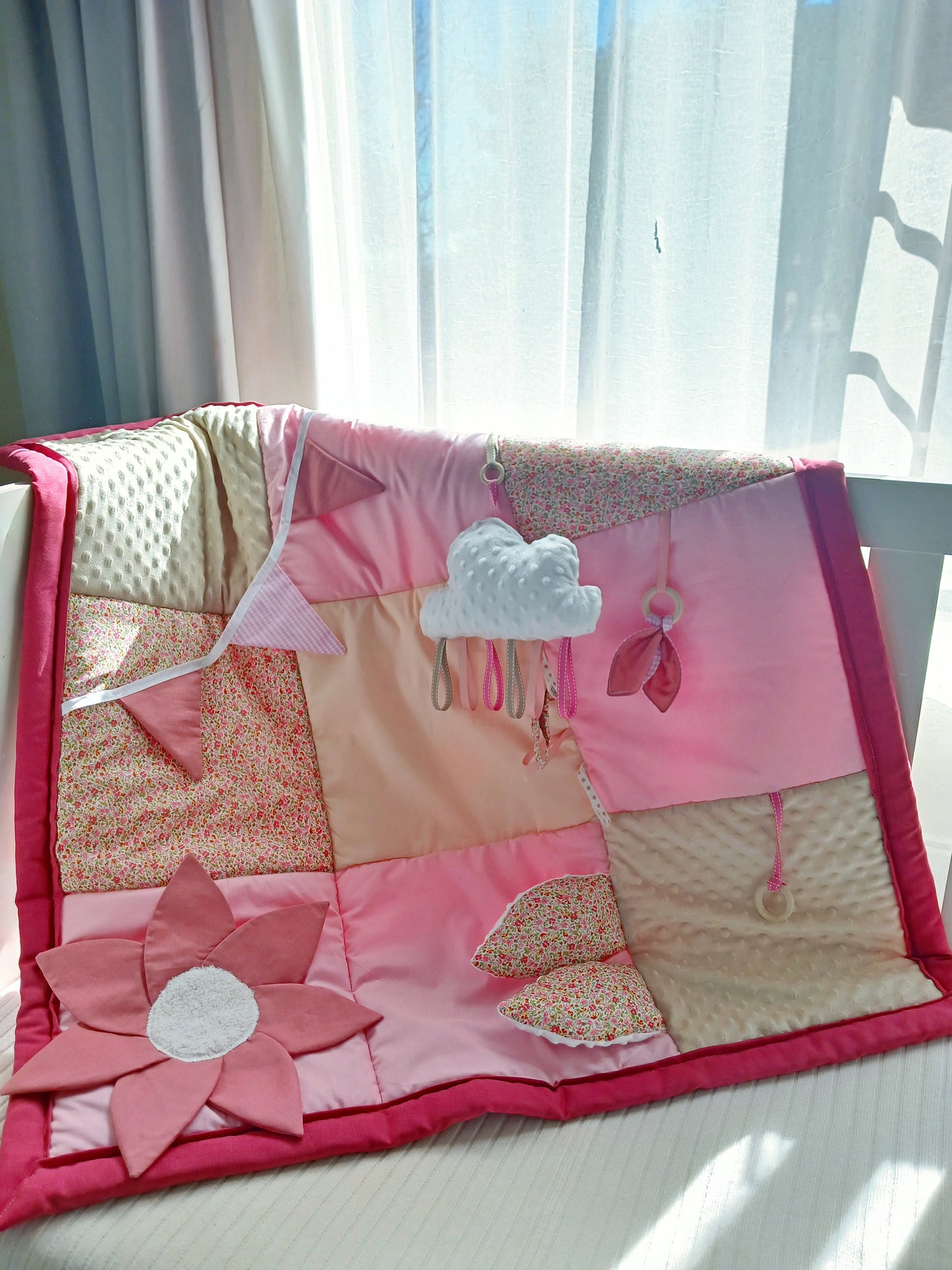 Pink Floral Baby Play Mat