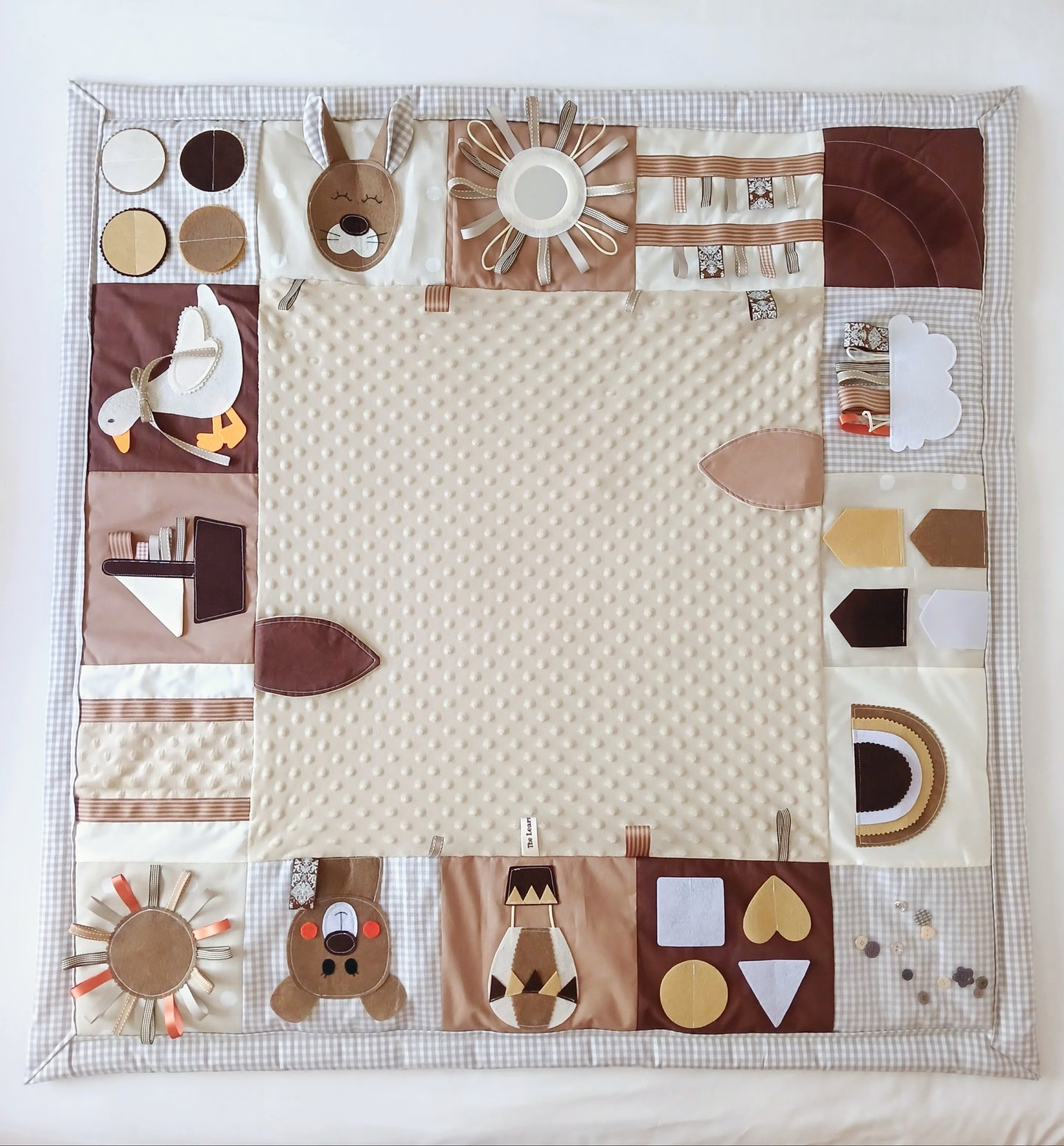 Beige Monochrome Tummy Time Play Mat