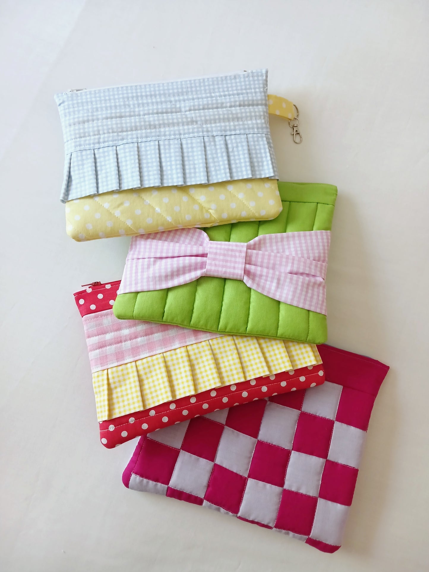 Red, Yellow and Pink Zipper Pouch