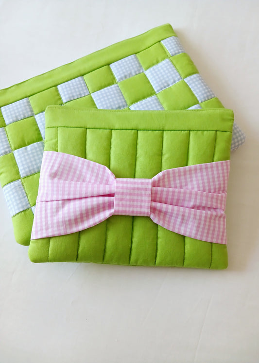 Pink Bow Zipper Pouch