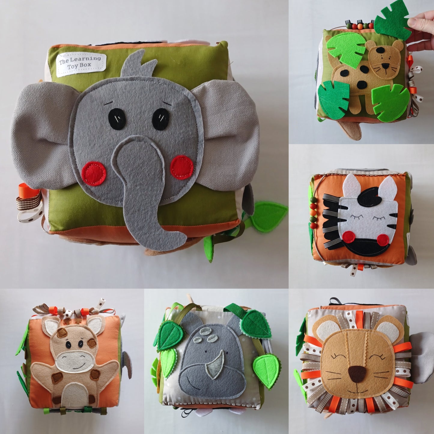 Safari Animals Baby Cube