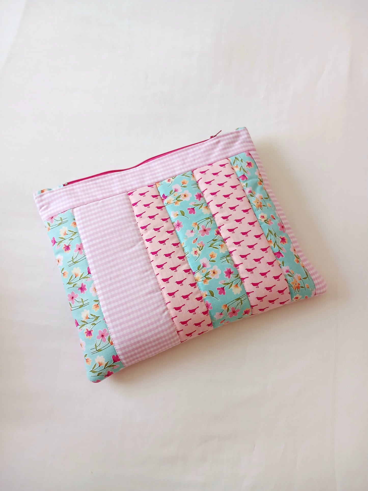 Pink and Blue Zipper Pouch