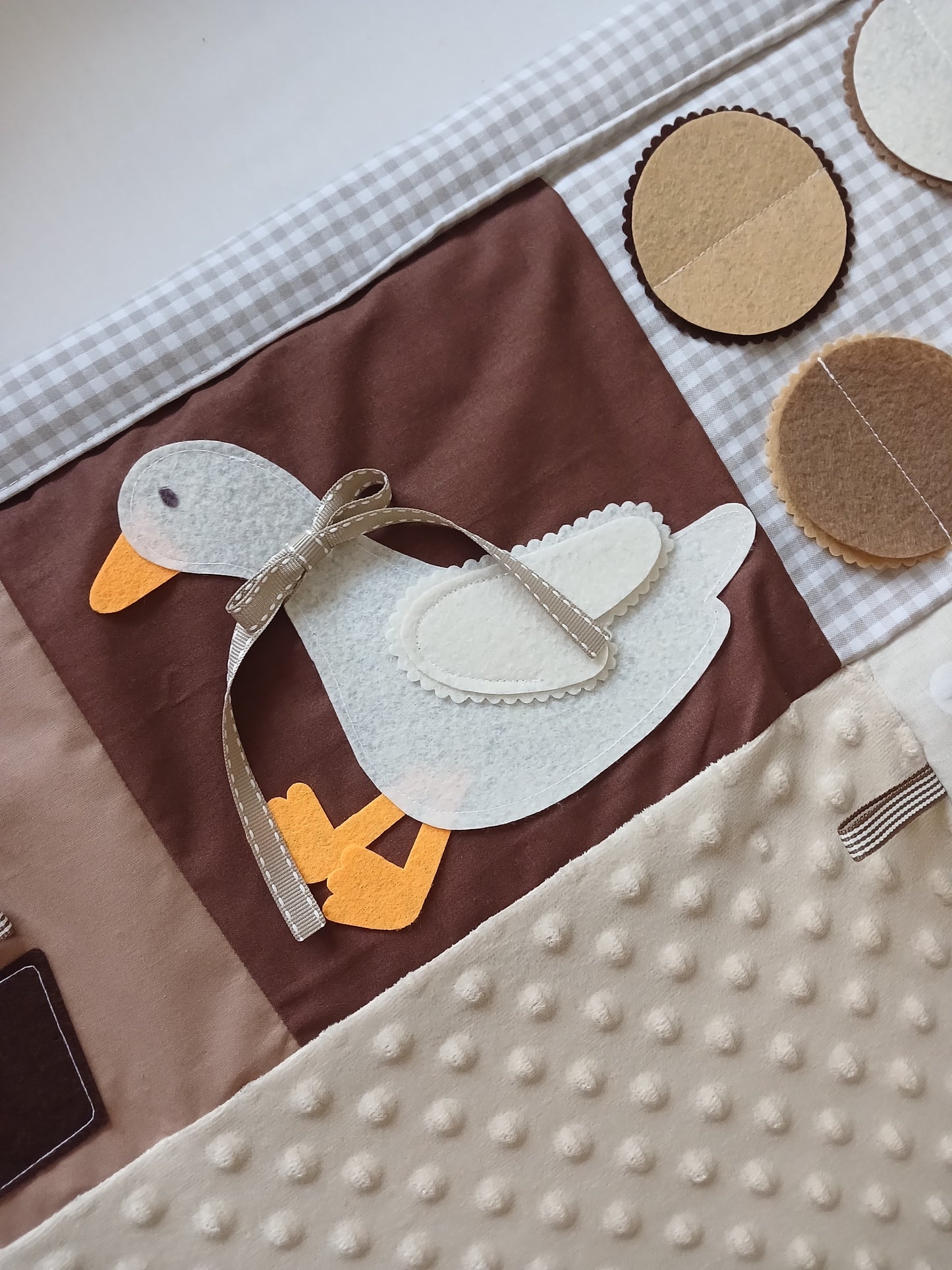 Beige Monochrome Tummy Time Play Mat