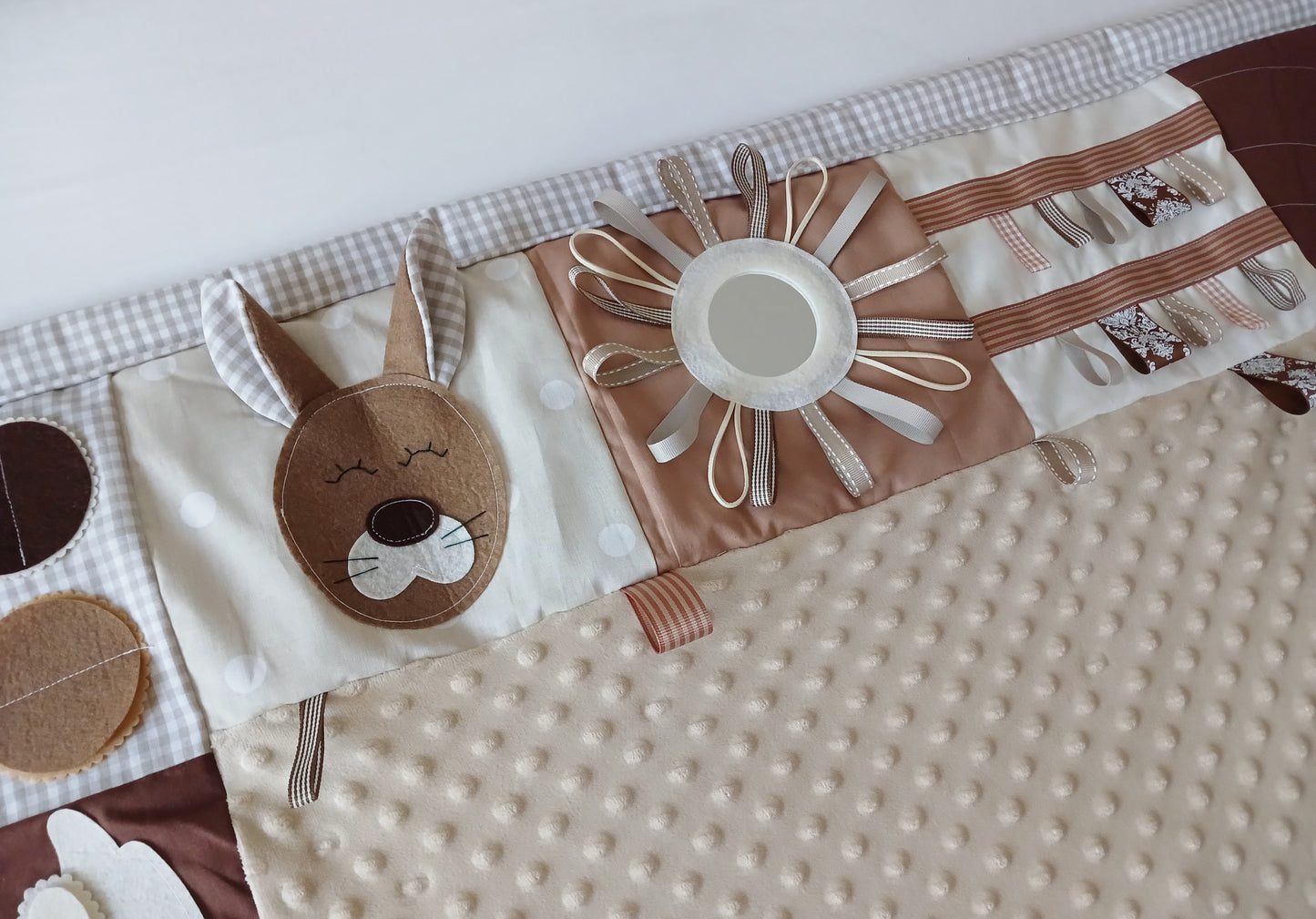 Beige Monochrome Tummy Time Play Mat