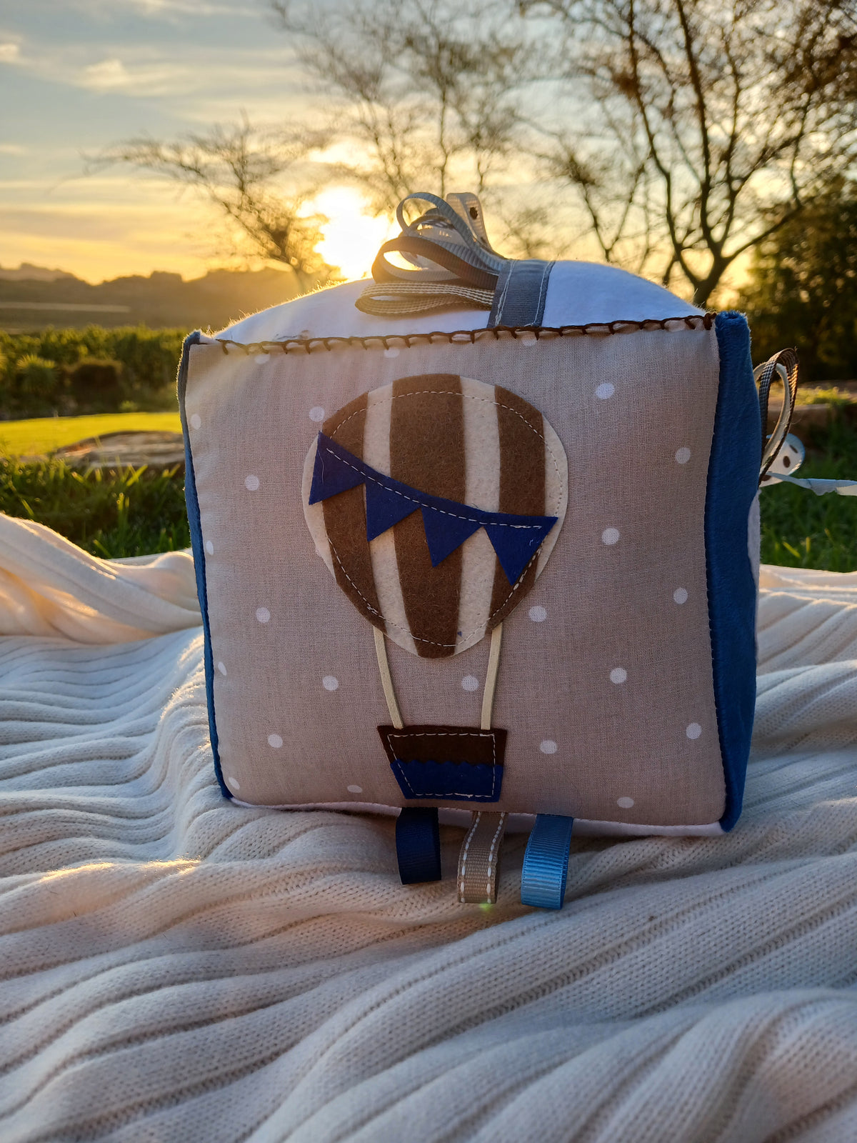 Hot Air Ballon Baby Cube